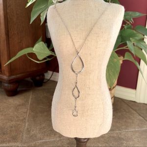 GUC Express Silver Plated Drop Necklace